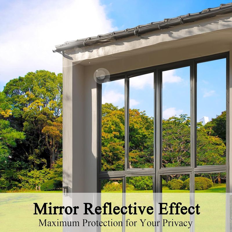 Casa si Gradina - Constructii - Ferestre si accesorii - Accesorii ferestre - Folie protectie solara geamuri 75x200 cm, cu efect oglinda, protectie UV si infrarosu, anticaldura - Infinity.ro