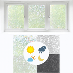 Casa si Gradina - Constructii - Ferestre si accesorii - Accesorii ferestre - Folie pentru geam 3D, 90X200 cm, efect curcubeu, fara adeziv, decorativa opaca, pentru geam, living, bucatarie, birou - Infinity.ro