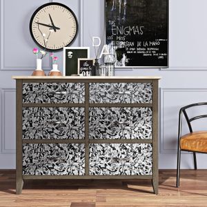 Folie adeziva imitatie lemn gri inchis, rola 40cmx5m, autocolant impermeabil pentru mobilier, blat bucatarie, pereti