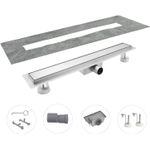 Casa si Gradina - Constructii - Materiale constructii - Sisteme de scurgere - Rigola de dus 110 cm inox, slim cu sifon si filtru par, pentru pardoseala extra flat, scurgere rapida 40l/min - Infinity.ro