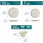 Casa si Gradina - Bucatarie si vesela - Vesela si tacamuri - Farfurii si boluri - Set 12 piese vesela ceramica, pentru 4 persoane, farfurii si boluri, cu model spirals, rezistent si usor de curatat - Infinity.ro