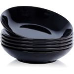 Casa si Gradina - Bucatarie si vesela - Vesela si tacamuri - Farfurii si boluri - Set 6 boluri ceramice negre, 1200 ml, pentru paste, supa, salata, rezistente, si elegante, 23cm - Infinity.ro