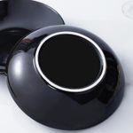 Casa si Gradina - Bucatarie si vesela - Vesela si tacamuri - Farfurii si boluri - Set 6 boluri ceramice negre, 1200 ml, pentru paste, supa, salata, rezistente, si elegante, 23cm - Infinity.ro