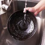 Casa si Gradina - Bucatarie si vesela - Vesela si tacamuri - Farfurii si boluri - Set 6 boluri ceramice negre, 1200 ml, pentru paste, supa, salata, rezistente, si elegante, 23cm - Infinity.ro