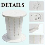 Sport si Outdoor - Camping - Mobilier pentru camping - Alte piese de mobilier pentru camping - Toaleta portabila pliabila pentru camping cu saci inclusi, rezistenta 150 kg, cu husa transport si accesorii, alba - Infinity.ro