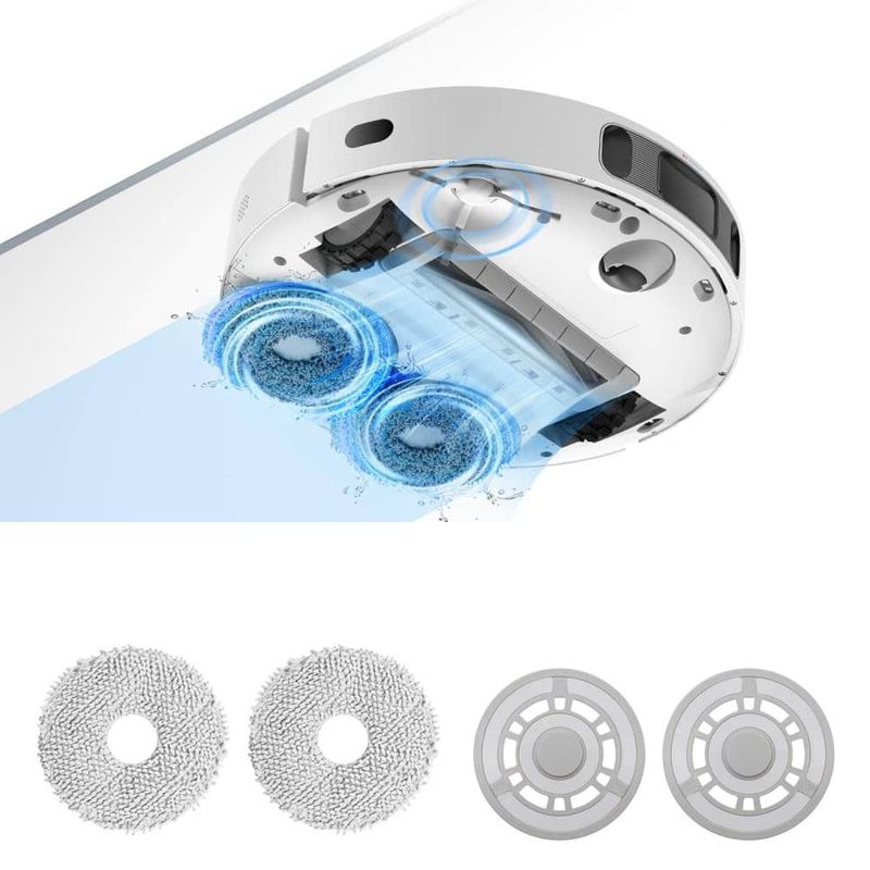 Electronice si Electrocasnice - Ingrijirea locuintei - Accesorii aparate pentru ingrijirea locuintei - Set 2 mopuri si 2 suporti pentru mop PAA-home, compatibili cu aspiratoarele Xiaomi X20 Max / X20 Pro - Infinity.ro