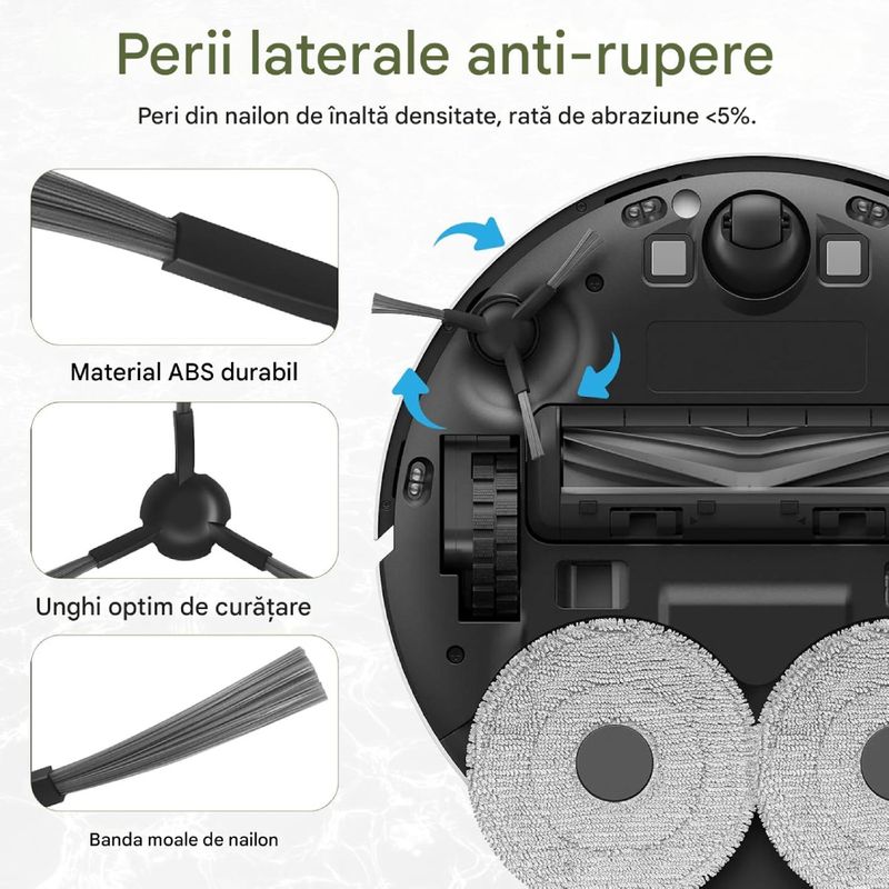 Electronice si Electrocasnice - Ingrijirea locuintei - Accesorii aparate pentru ingrijirea locuintei - Set accesorii PAA-home, compatibil cu aspiratoarele Mova E30 Ultra , 2 filtre, 2 perii laterale , 1 perie centrala, 2 lavete si 3 saci colectori praf - Infinity.ro