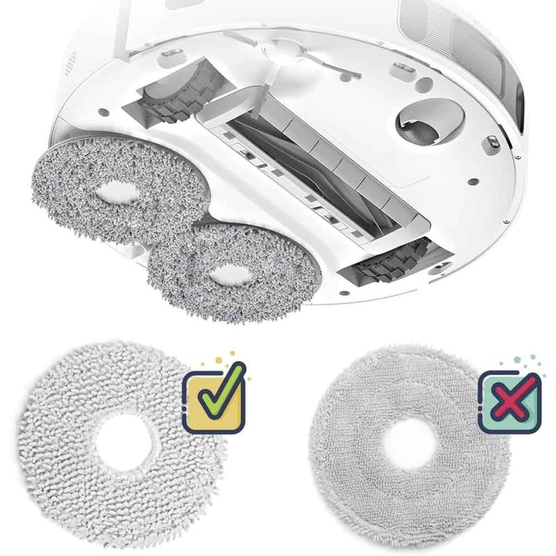 Electronice si Electrocasnice - Ingrijirea locuintei - Accesorii aparate pentru ingrijirea locuintei - Set 2 lavete PAA-home compatibile cu aspiratoarele Xiaomi X20 Max / X20 Pro - Infinity.ro