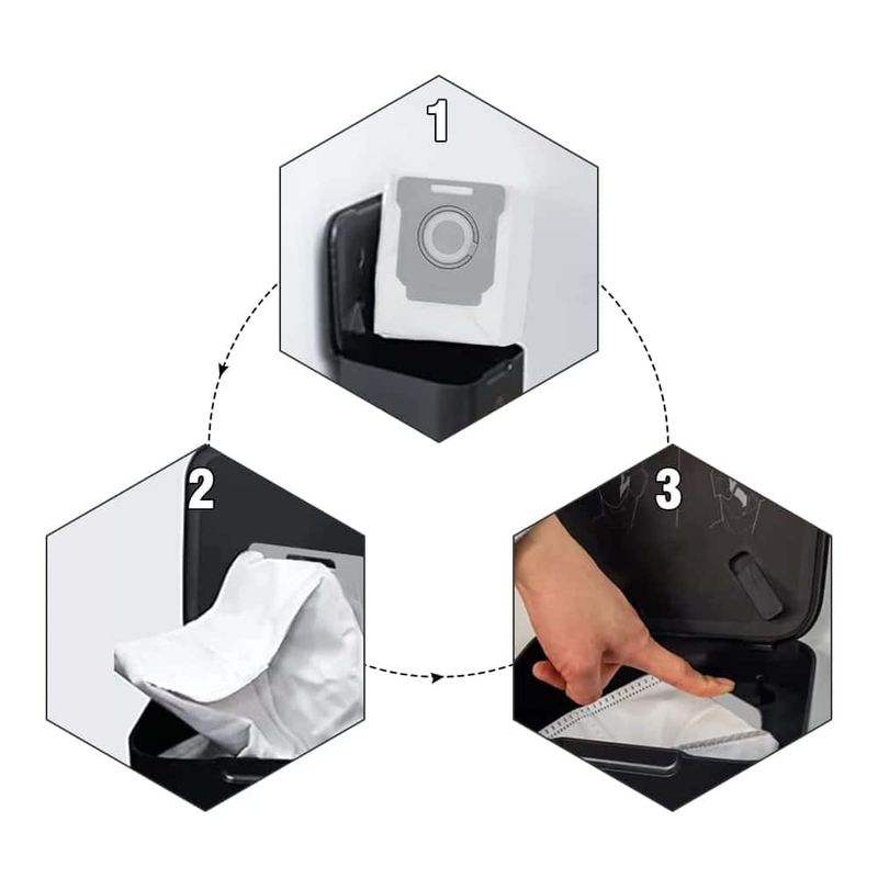 Electronice si Electrocasnice - Ingrijirea locuintei - Accesorii aparate pentru ingrijirea locuintei - Set 3 saci praf de la PAA-home compatibili cu aspiratorul iRobot Roomba i5+ - Infinity.ro