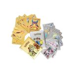 Jucarii, Copii si Bebe - Jucarii si jocuri - Jucarii & jocuri educative - Jucarii interactive - Set doua pachete cartonase Pokemon Gold GTX si Silver GTX, editie de colectie, 55 bucati, aurii/argintii - Infinity.ro