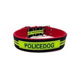 Petshop - Accesorii petshop - Zgarzi, lese si hamuri - Zgarzi - Zgarda (curea) pentru caini 70 cm fluorescenta POLICE DOG - Infinity.ro