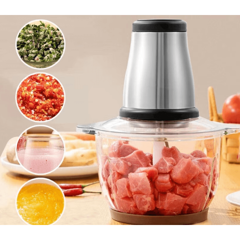 Electronice si Electrocasnice - Electrocasnice bucatarie - Mixere, tocatoare & roboti de bucatarie - Blendere si mini tocatoare - Blender/Tocator Electric Inox 2L 4 Lame Puternice SN 6001 - Infinity.ro