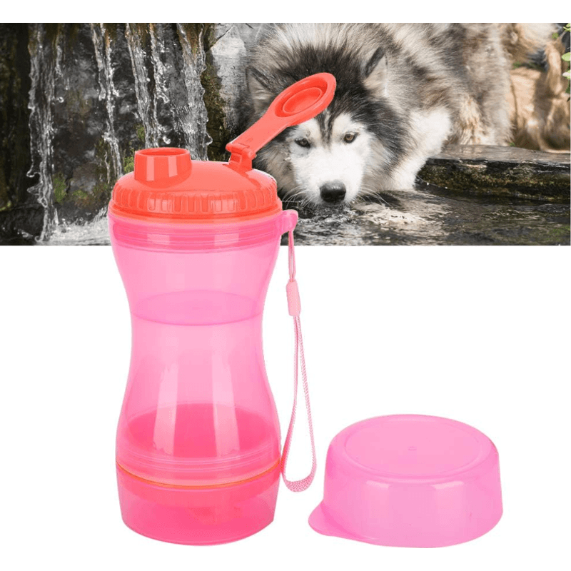 Petshop - Ingrijire si Igiena - Aparate de ingrijire - Alte aparate ingrijire animale - Sticla portabila de apa pentru animale de companie 2 in 1 - Infinity.ro