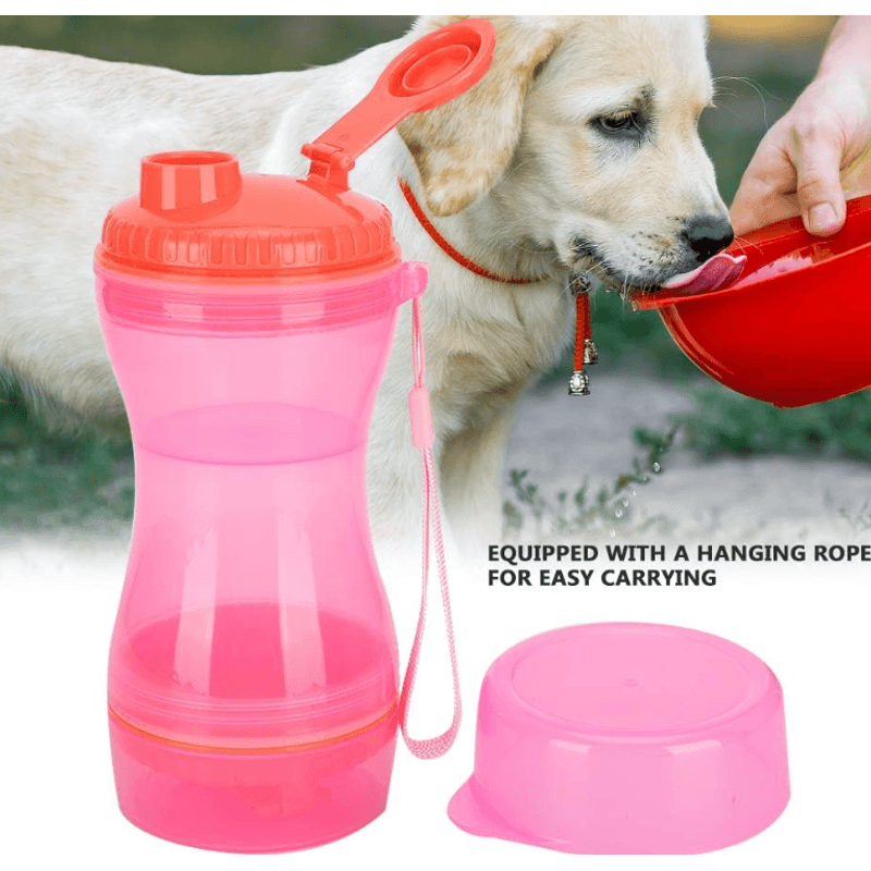 Petshop - Ingrijire si Igiena - Aparate de ingrijire - Alte aparate ingrijire animale - Sticla portabila de apa pentru animale de companie 2 in 1 - Infinity.ro