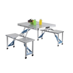 Sport si Outdoor - Camping - Mobilier pentru camping - Scaune camping - Set Masa pliabila Picnic tip Geamantan cu 4 Scaune din Aluminiu - Infinity.ro