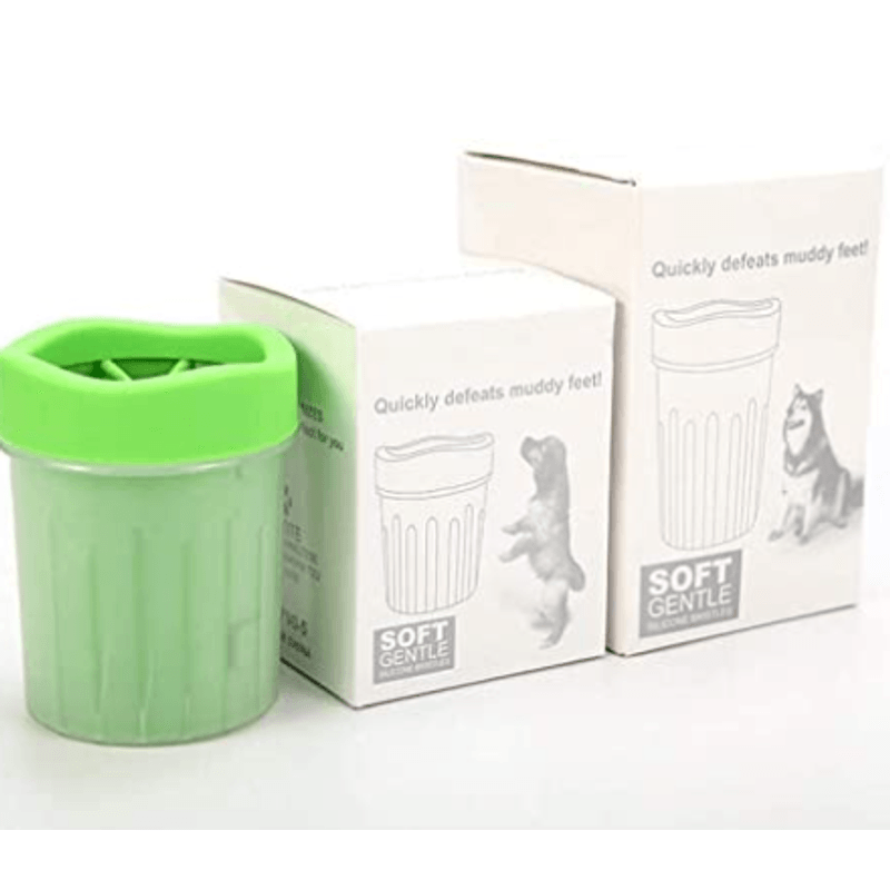 Petshop - Ingrijire si Igiena - Aparate de ingrijire - Alte aparate ingrijire animale - Pahar cu perii  MARE VERDE pentru Curatarea si Dezinfectarea Labutelor Animalelor - Infinity.ro