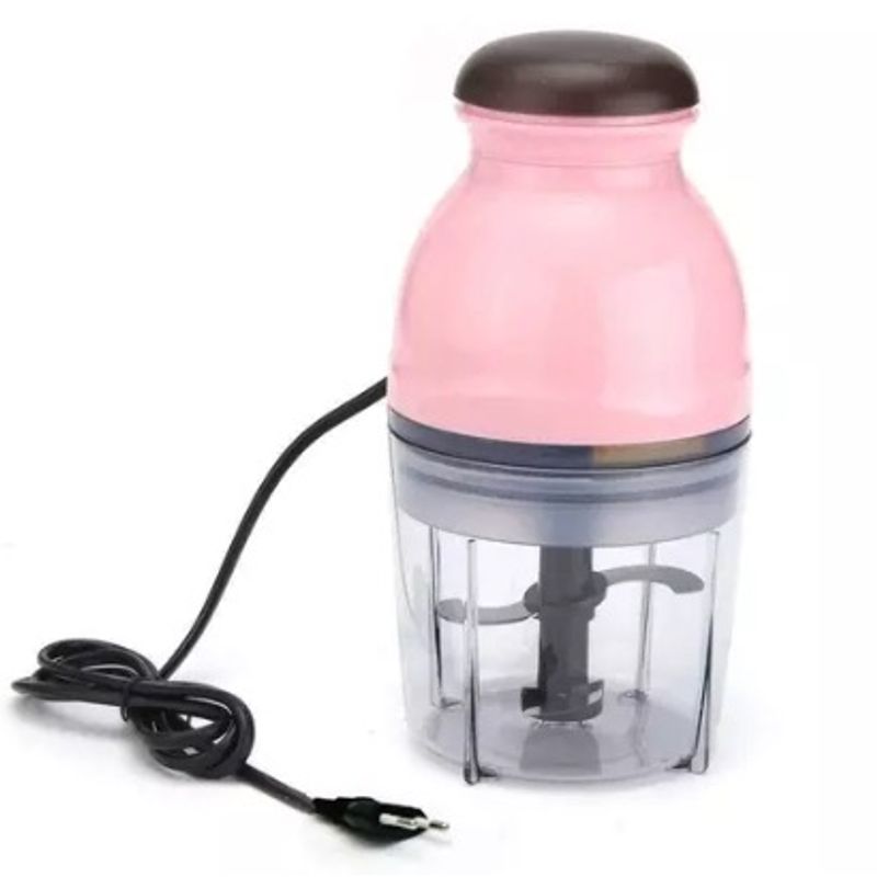 Electronice si Electrocasnice - Electrocasnice bucatarie - Mixere, tocatoare & roboti de bucatarie - Blendere si mini tocatoare - Tocator QUATRE multifunctional pentru legume si fructe Roz 600 ml - Infinity.ro