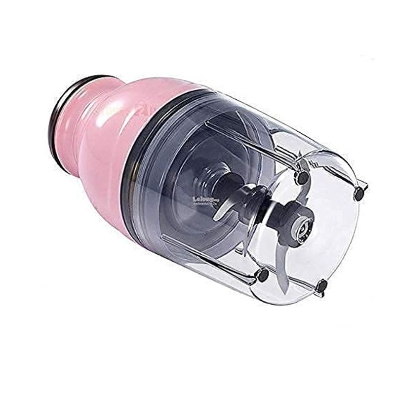 Electronice si Electrocasnice - Electrocasnice bucatarie - Mixere, tocatoare & roboti de bucatarie - Blendere si mini tocatoare - Tocator QUATRE multifunctional pentru legume si fructe Roz 600 ml - Infinity.ro