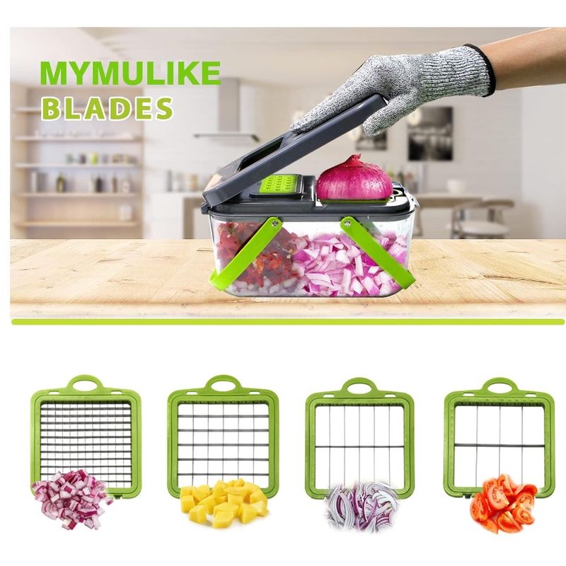 Electronice si Electrocasnice - Electrocasnice bucatarie - Mixere, tocatoare & roboti de bucatarie - Blendere si mini tocatoare - Mini Tocator de Legume 24-in-1: Mandolina de Bucatarie Multifunctionala - Infinity.ro