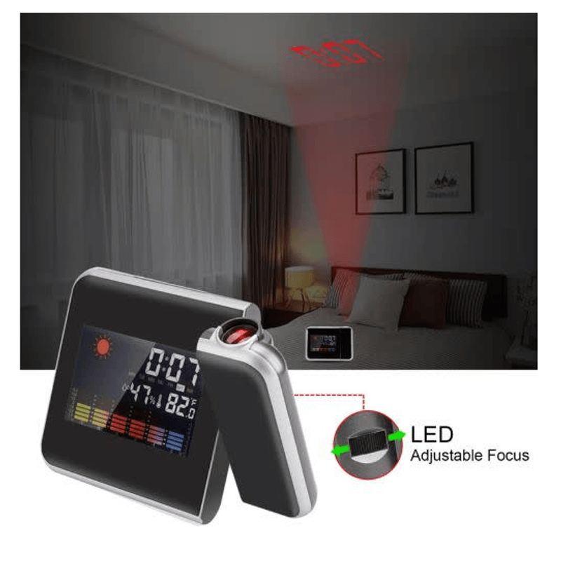 Casa si Gradina - Electrice - Ceasuri si statii meteo - Ceas Meteo 8190 cu calendar si higrometru ce proiecteaza ora pe tavan - Infinity.ro