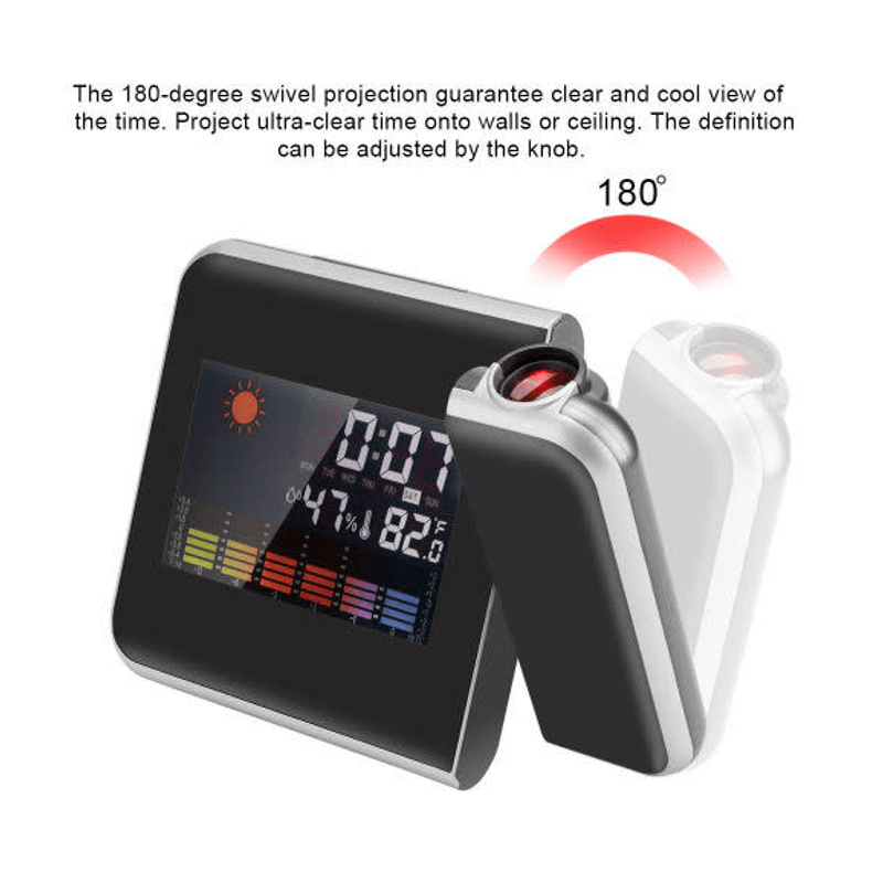 Casa si Gradina - Electrice - Ceasuri si statii meteo - Ceas Meteo 8190 cu calendar si higrometru ce proiecteaza ora pe tavan - Infinity.ro