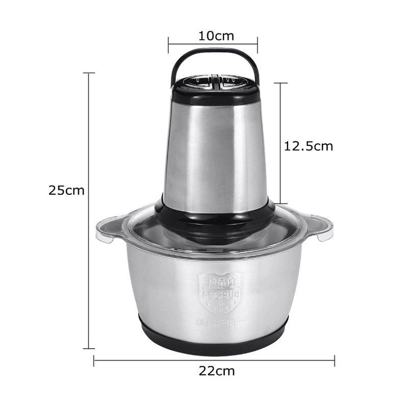 Electronice si Electrocasnice - Electrocasnice bucatarie - Mixere, tocatoare & roboti de bucatarie - Blendere si mini tocatoare - Tocator electric inox cu 4 lame - Infinity.ro