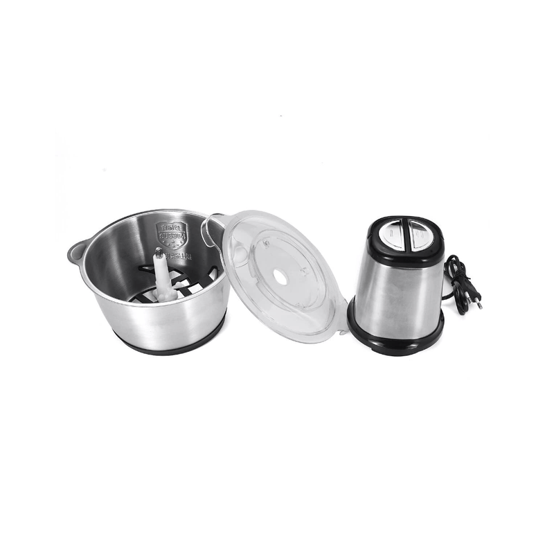 Electronice si Electrocasnice - Electrocasnice bucatarie - Mixere, tocatoare & roboti de bucatarie - Blendere si mini tocatoare - Tocator electric inox cu 4 lame - Infinity.ro