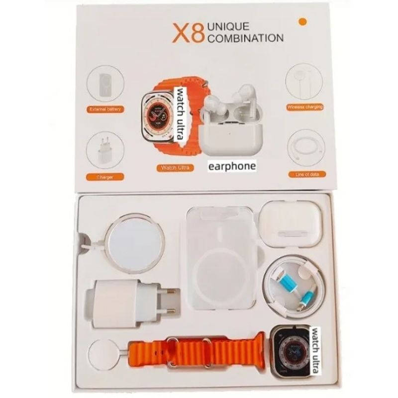 Laptop, Telefoane si Tablete - Wearables si gadgeturi - Wearables - Smartwatch-uri - Set Ceas Smartwatch X8 Unique Combination sport Bluetooth Magnetic Battery Pack - Infinity.ro