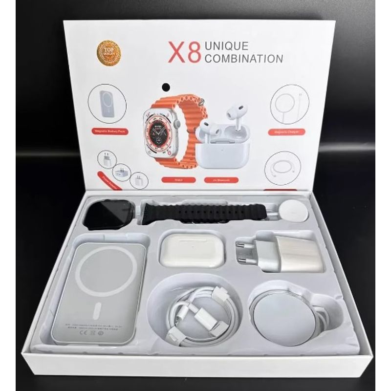 Laptop, Telefoane si Tablete - Wearables si gadgeturi - Wearables - Smartwatch-uri - Set Ceas Smartwatch X8 Unique Combination sport Bluetooth Magnetic Battery Pack - Infinity.ro