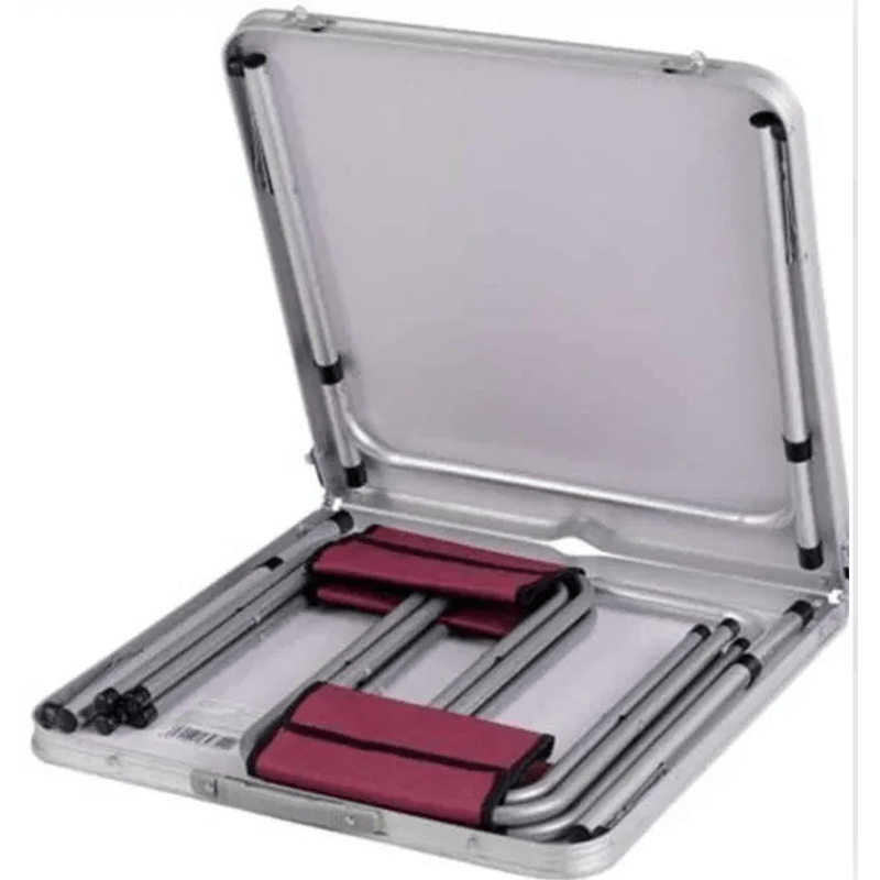 Sport si Outdoor - Camping - Mobilier pentru camping - Scaune camping - Set Masa plianta pentru camping gradina cu 4 scaune alb - Infinity.ro