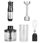Electronice si Electrocasnice - Electrocasnice bucatarie - Mixere, tocatoare & roboti de bucatarie - Blendere si mini tocatoare - Set Blender de Mana 4 in 1 functie turbo 9 viteze putere 1500W SN 8004S - Infinity.ro
