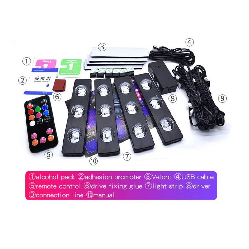 Auto si Moto - Electrice auto - Iluminare si semnalizare - Lumini ambientale - Lumini Auto Interior Star Light pentru Scaune - Infinity.ro