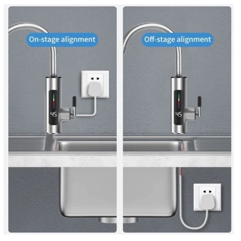 Casa si Gradina - Sanitare - Instalatii hidro - Robineti - Robinet Electric Instant Inox cu Display si Rotire 360 grade - Infinity.ro