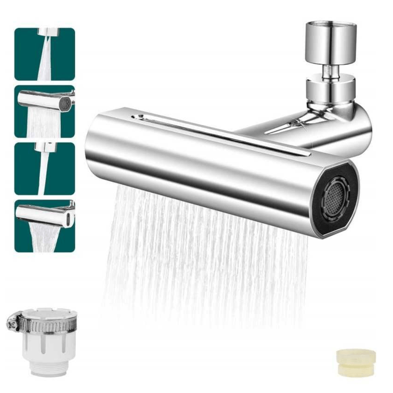 Casa si Gradina - Sanitare - Instalatii hidro - Robineti - Robinet de bucatarie cu extensie 4 moduri curgere apa cascada picaturi de ploaie bule si 2 jeturi - Infinity.ro