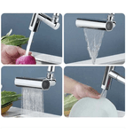 Casa si Gradina - Sanitare - Instalatii hidro - Robineti - Robinet de bucatarie cu extensie 4 moduri curgere apa cascada picaturi de ploaie bule si 2 jeturi - Infinity.ro