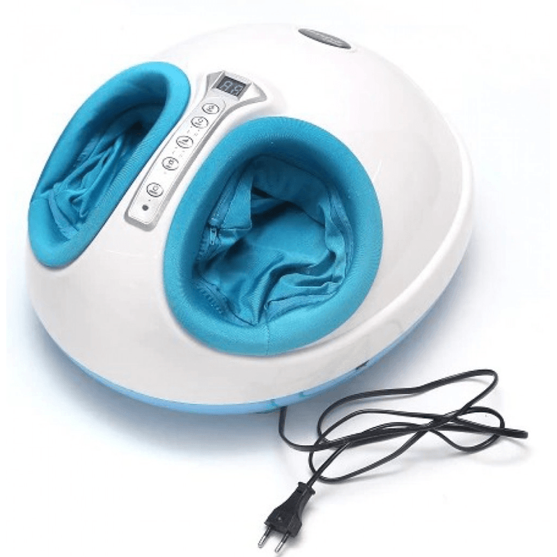 Ingrijire personala si Cosmetice - Sanatate si wellness - Articole wellness - Aparate si dispozitive de masaj - Aparat de masaj pentru picioare Shiatsu 3 trepte intensitate telecomanda 40 W alb/albastru - Infinity.ro