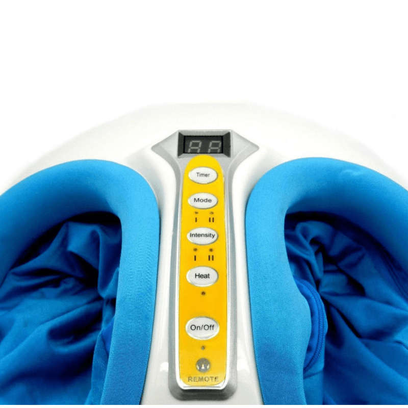Ingrijire personala si Cosmetice - Sanatate si wellness - Articole wellness - Aparate si dispozitive de masaj - Aparat de masaj pentru picioare Shiatsu 3 trepte intensitate telecomanda 40 W alb/albastru - Infinity.ro
