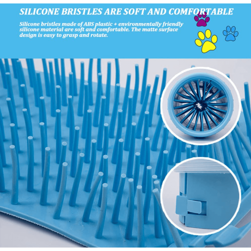 Petshop - Ingrijire si Igiena - Aparate de ingrijire - Alte aparate ingrijire animale - Pahar cu perii  MIC ALBASTRU pentru Curatarea si Dezinfectarea Labutelor Animalelor - Infinity.ro