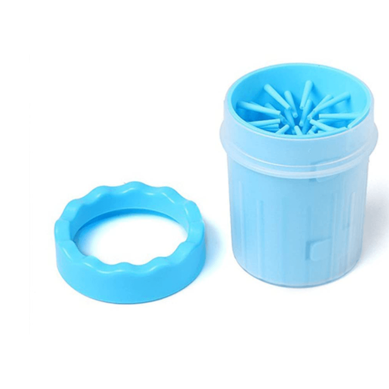 Petshop - Ingrijire si Igiena - Aparate de ingrijire - Alte aparate ingrijire animale - Pahar cu perii  MIC ALBASTRU pentru Curatarea si Dezinfectarea Labutelor Animalelor - Infinity.ro