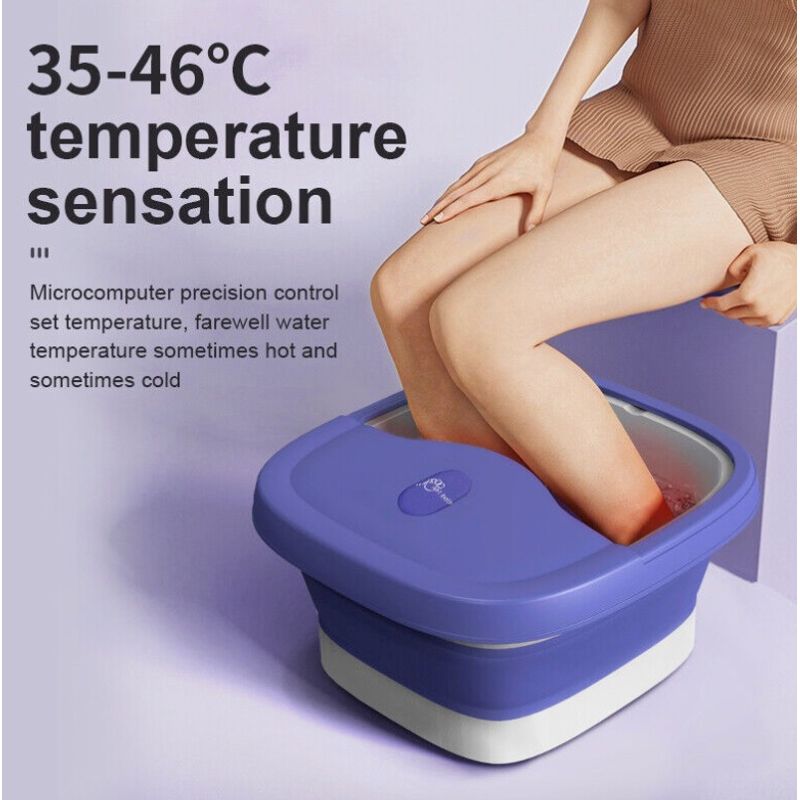 Ingrijire personala si Cosmetice - Sanatate si wellness - Articole wellness - Aparate si dispozitive de masaj - Cada pliabila cu masaj rotativ pentru picioare Mov - Infinity.ro