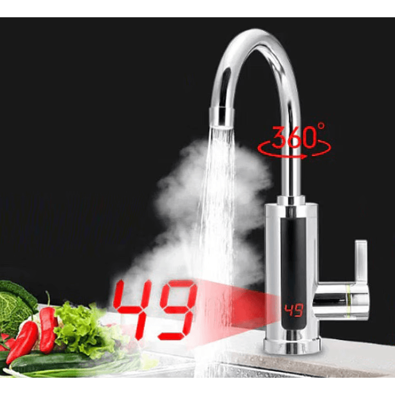 Casa si Gradina - Sanitare - Instalatii hidro - Robineti - Robinet electric cu incalzire instant display temperatura putere 3000W temperatura maxima 60 grade Plastic - Infinity.ro