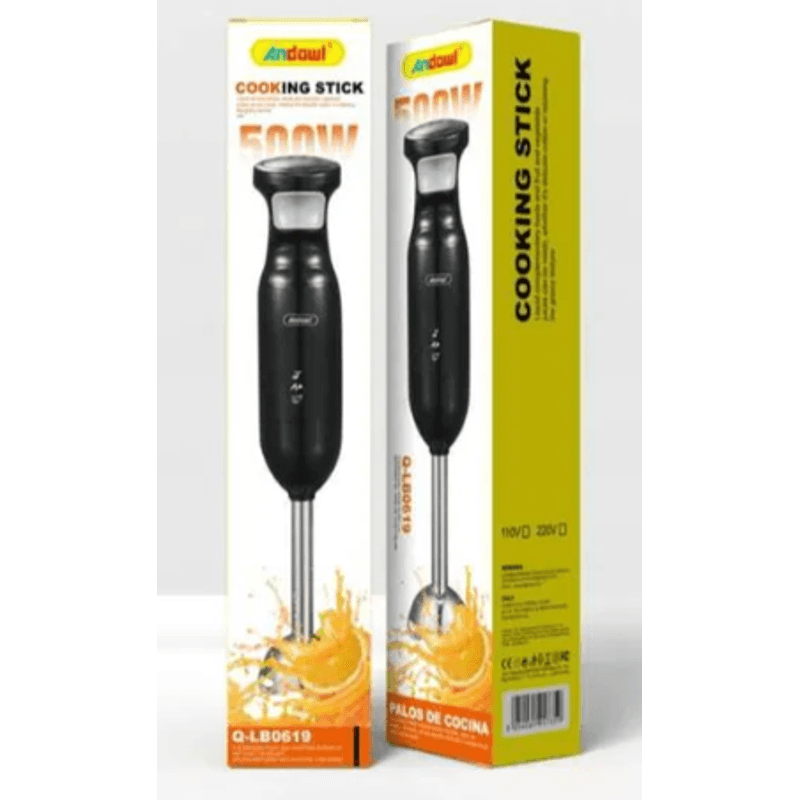 Electronice si Electrocasnice - Electrocasnice bucatarie - Mixere, tocatoare & roboti de bucatarie - Blendere si mini tocatoare - Blender de mana cu imersie de 500 W design ergonomic multifunctional Q LB0619 - Infinity.ro