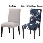 Casa si Gradina - Textile si covoare - Huse pentru mobilier - Set 6 huse pentru scaun model Albastru inchis cu flori CC-48 - Infinity.ro