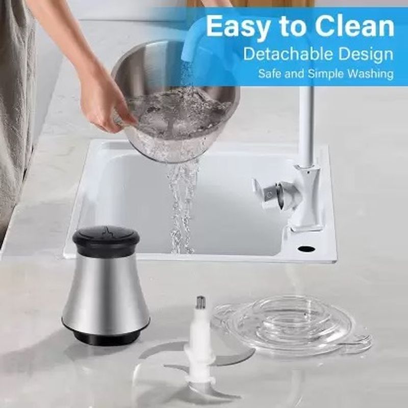 Electronice si Electrocasnice - Electrocasnice bucatarie - Mixere, tocatoare & roboti de bucatarie - Blendere si mini tocatoare - Tocator Electric de Bucatarie Kitchen Expert din Otel inoxidabil 220 W - Infinity.ro