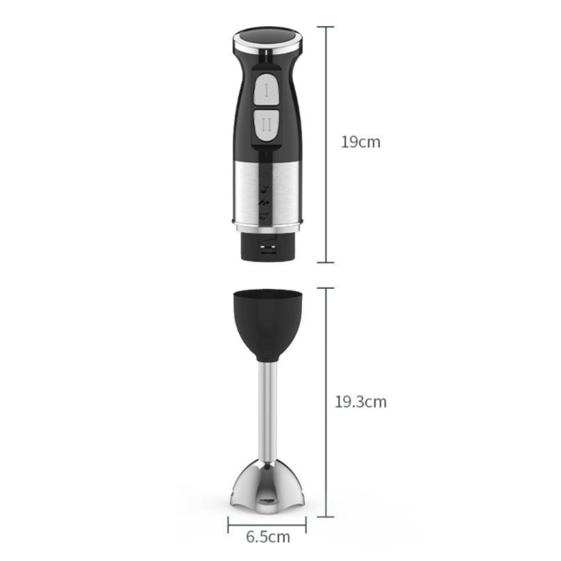 Electronice si Electrocasnice - Electrocasnice bucatarie - Mixere, tocatoare & roboti de bucatarie - Blendere si mini tocatoare - Blender de mana multifunctional cu doua trepte de viteza si doua lame din otel inoxidabil functie de mixare tocator 500W - Infinity.ro