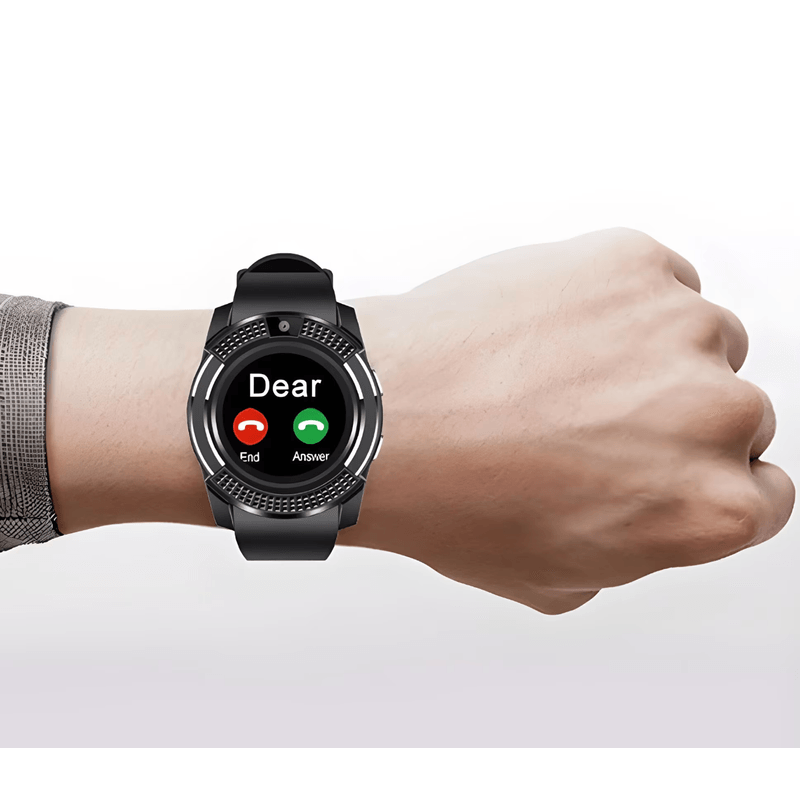 Laptop, Telefoane si Tablete - Wearables si gadgeturi - Wearables - Smartwatch-uri - Ceas Smartwatch V8 cu functie apelare SMS camera Bluetooth Android Negru - Infinity.ro