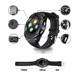 Laptop, Telefoane si Tablete - Wearables si gadgeturi - Wearables - Smartwatch-uri - Ceas Smartwatch V8 cu functie apelare SMS camera Bluetooth Android Negru - Infinity.ro