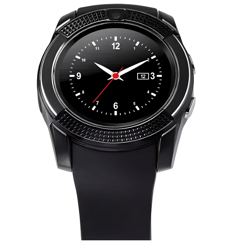 Laptop, Telefoane si Tablete - Wearables si gadgeturi - Wearables - Smartwatch-uri - Ceas Smartwatch V8 cu functie apelare SMS camera Bluetooth Android Negru - Infinity.ro