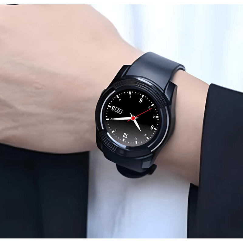 Laptop, Telefoane si Tablete - Wearables si gadgeturi - Wearables - Smartwatch-uri - Ceas Smartwatch V8 cu functie apelare SMS camera Bluetooth Android Negru - Infinity.ro