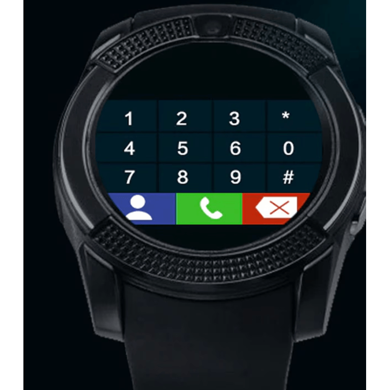 Laptop, Telefoane si Tablete - Wearables si gadgeturi - Wearables - Smartwatch-uri - Ceas Smartwatch V8 cu functie apelare SMS camera Bluetooth Android Negru - Infinity.ro